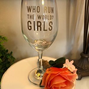 Custom Wine Glass. Beyonce Song Lyrics.